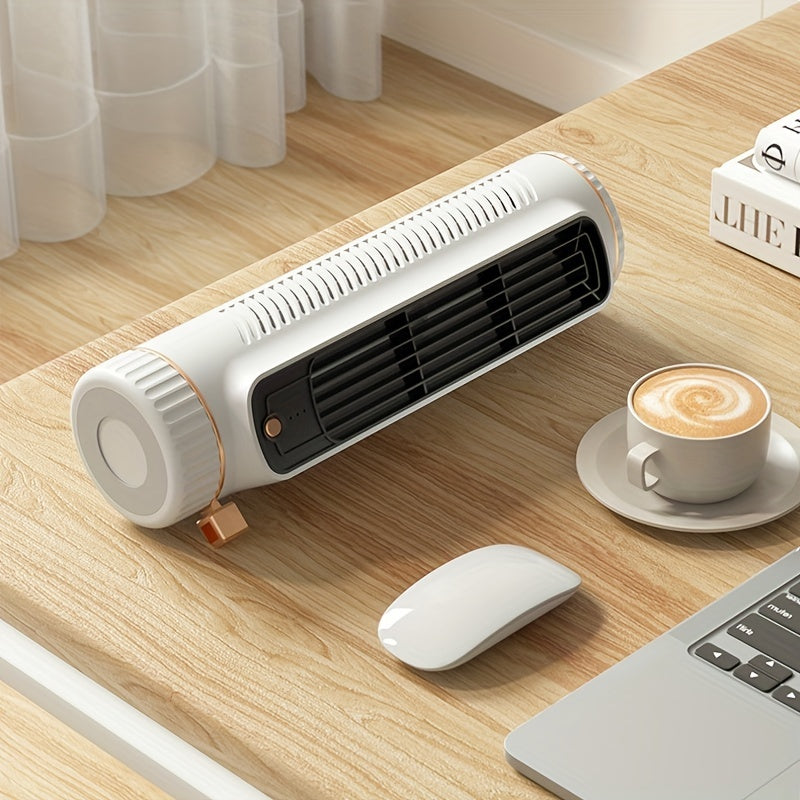 Quiet 3-Speed Portable Fan - USB Rechargeable with 8-Hour Cool Airflow