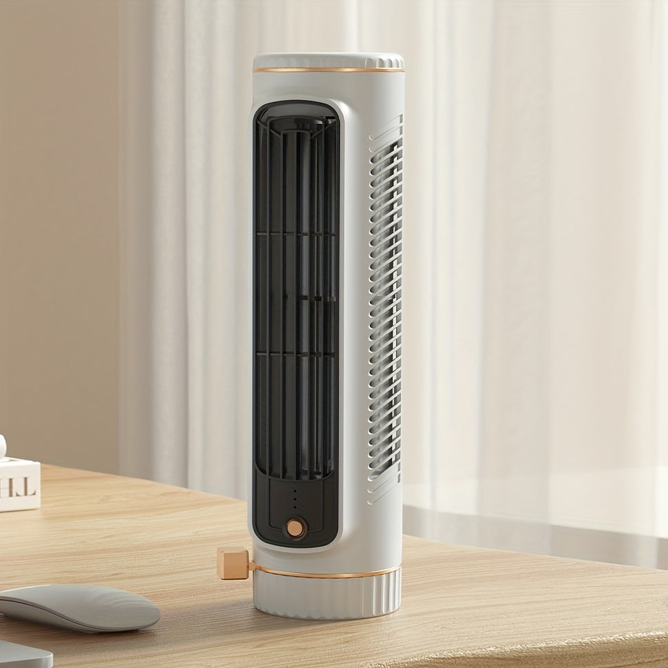 Quiet 3-Speed Portable Fan - USB Rechargeable with 8-Hour Cool Airflow