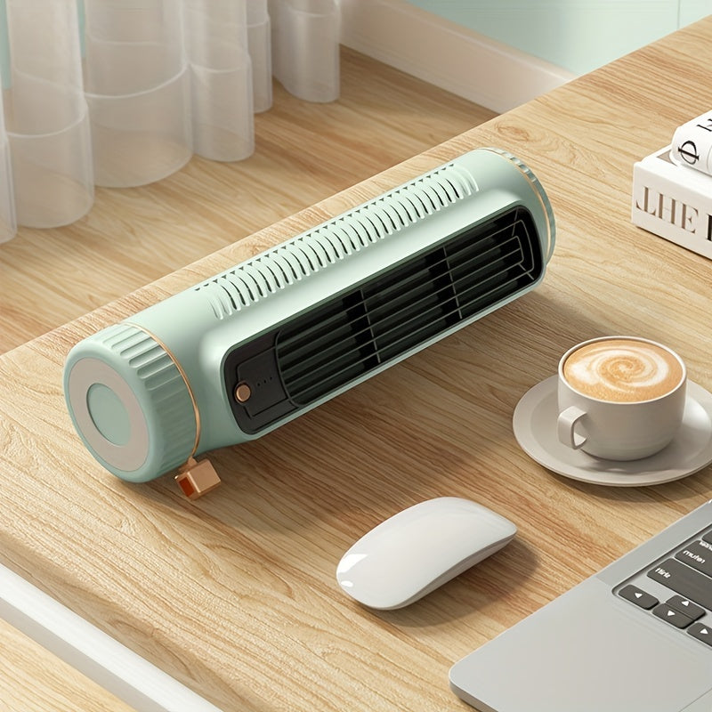 Quiet 3-Speed Portable Fan - USB Rechargeable with 8-Hour Cool Airflow
