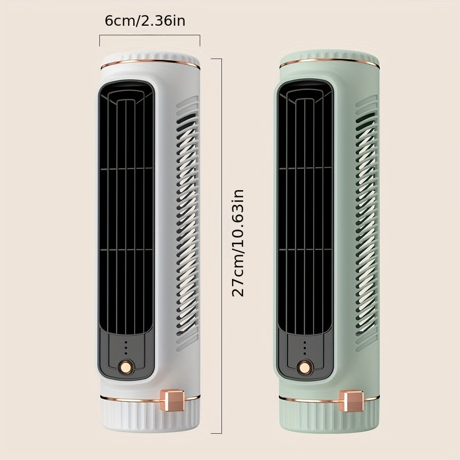 Quiet 3-Speed Portable Fan - USB Rechargeable with 8-Hour Cool Airflow