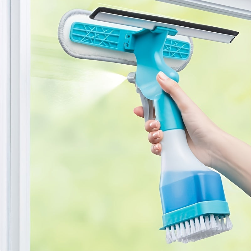 4-in-1 Glass Cleaner Brush, Multipurpose Window Cleaner