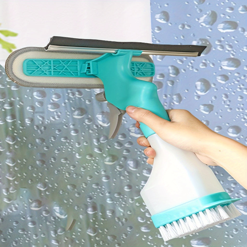 4-in-1 Glass Cleaner Brush, Multipurpose Window Cleaner