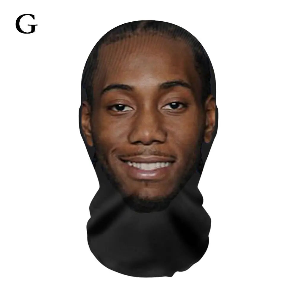Balaclava Hat 3D Mask Facial Performance Parody Prank Headgear Seamless Kanye Face Mask NBA League Star Hop Hood Dropshipping
