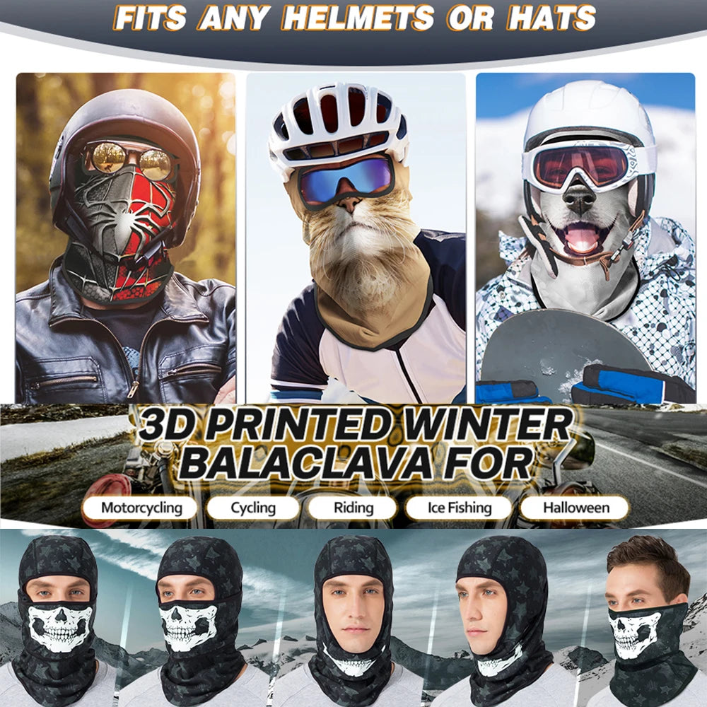 Skull BalaclavaFull Face Mask Neck Cover