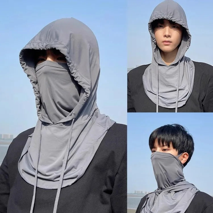 Balaclava Men Women Face Mask Sun/UV Protection Breathable Long Neck Covers for Cycling Motorcycle Fishing Hooded Sun hat mask