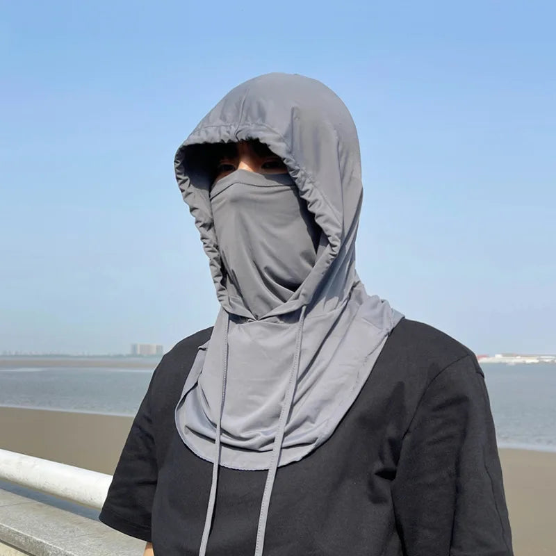 Balaclava Men Women Face Mask Sun/UV Protection Breathable Long Neck Covers for Cycling Motorcycle Fishing Hooded Sun hat mask