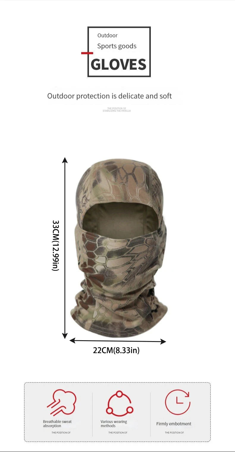 Balaclava Full Face Mask Hat Hunting Bicycle Cycling Bandana Neck Sunprotect Insect Proof Breathable