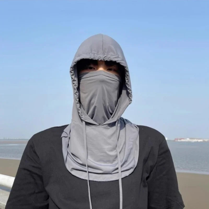Balaclava Men Women Face Mask Sun/UV Protection Breathable Long Neck Covers for Cycling Motorcycle Fishing Hooded Sun hat mask