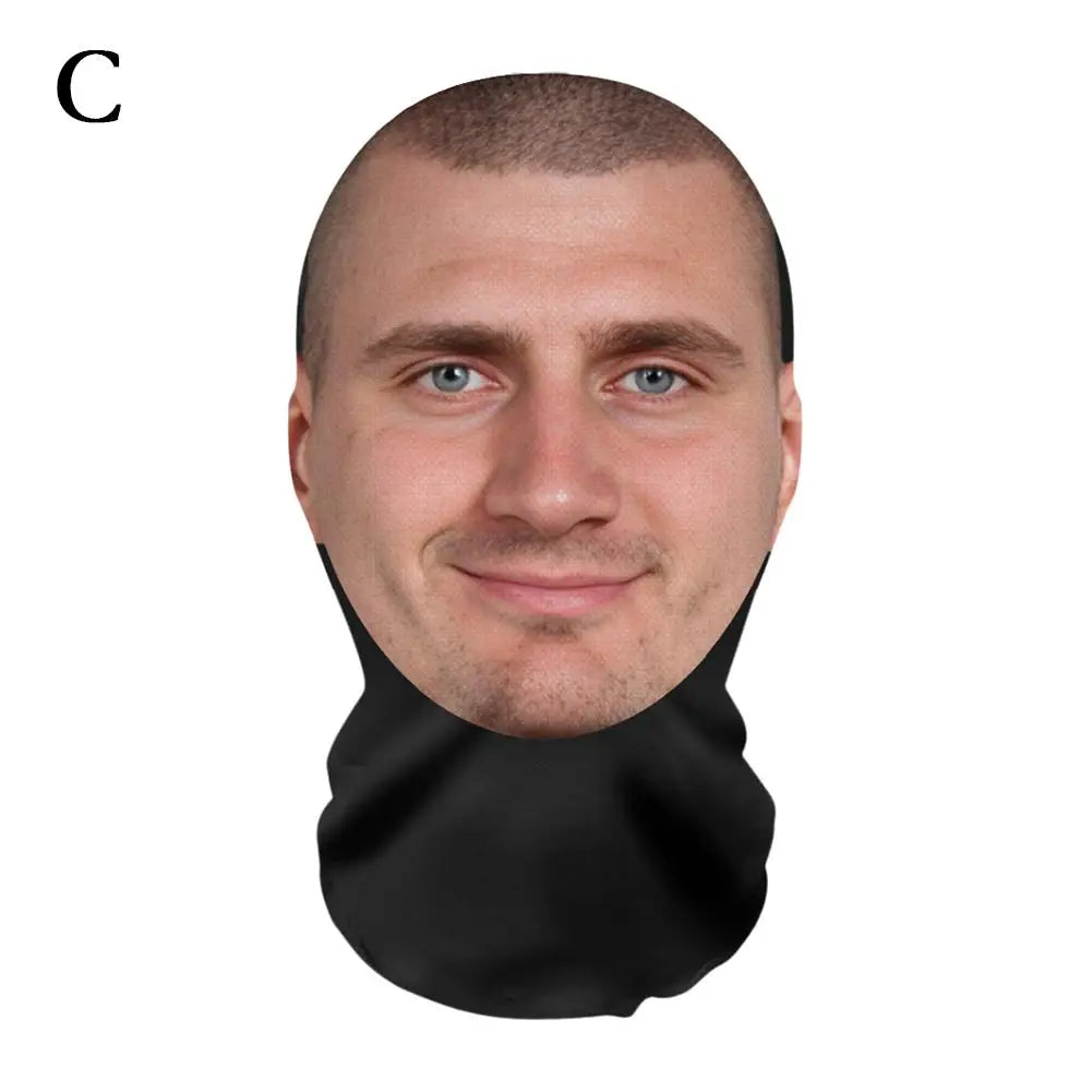 Balaclava Hat 3D Mask Facial Performance Parody Prank Headgear Seamless Kanye Face Mask NBA League Star Hop Hood Dropshipping