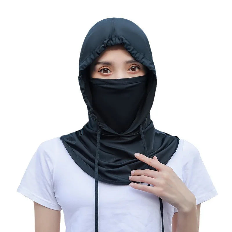 Balaclava Men Women Face Mask Sun/UV Protection Breathable Long Neck Covers for Cycling Motorcycle Fishing Hooded Sun hat mask