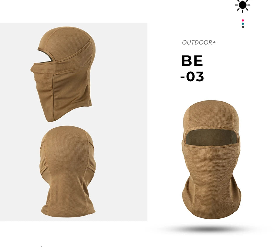 Tactical Windproof Balaclava for Bicycle Riding, Full Cover, Outdoor Hunting, Hiking Head, Warm Shield, Ski Scarf