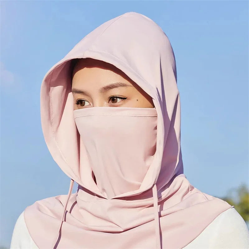 Balaclava Men Women Face Mask Sun/UV Protection Breathable Long Neck Covers for Cycling Motorcycle Fishing Hooded Sun hat mask