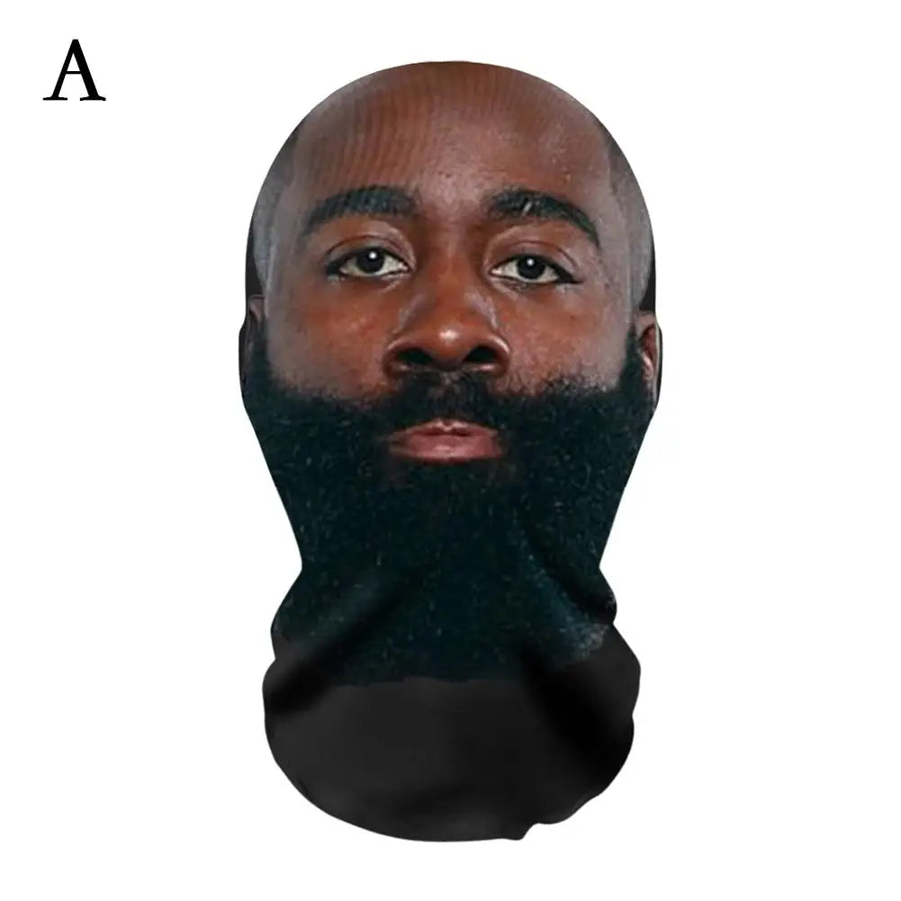 Balaclava Hat 3D Mask Facial Performance Parody Prank Headgear Seamless Kanye Face Mask NBA League Star Hop Hood Dropshipping