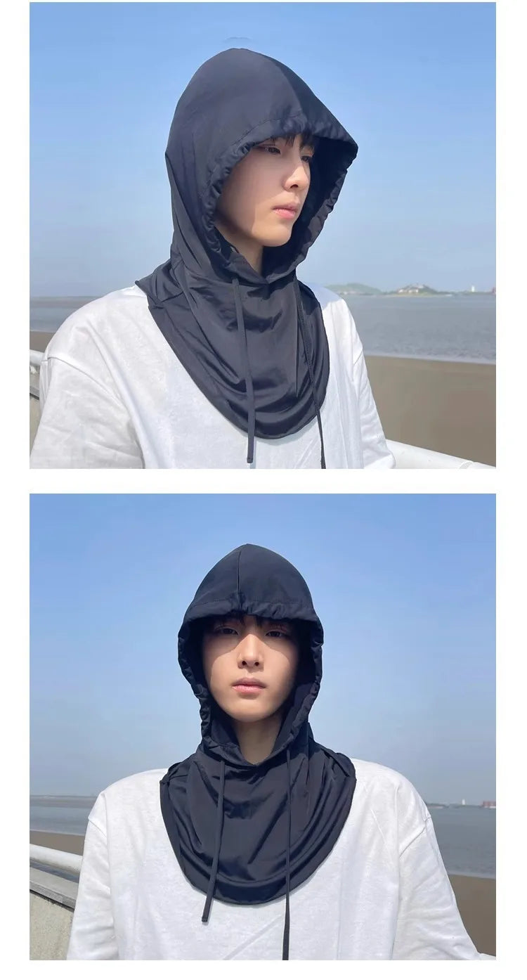 Balaclava Men Women Face Mask Sun/UV Protection Breathable Long Neck Covers for Cycling Motorcycle Fishing Hooded Sun hat mask