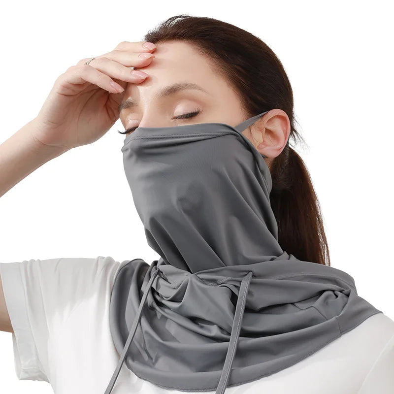 Balaclava Men Women Face Mask Sun/UV Protection Breathable Long Neck Covers for Cycling Motorcycle Fishing Hooded Sun hat mask