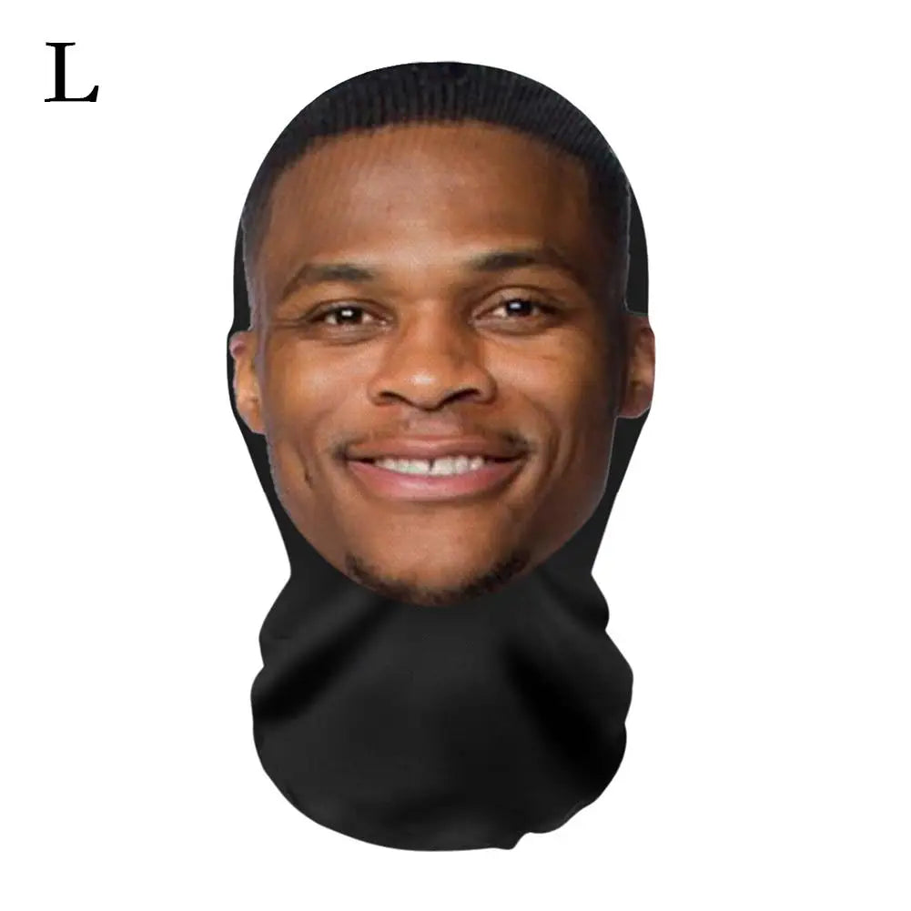 Balaclava Hat 3D Mask Facial Performance Parody Prank Headgear Seamless Kanye Face Mask NBA League Star Hop Hood Dropshipping