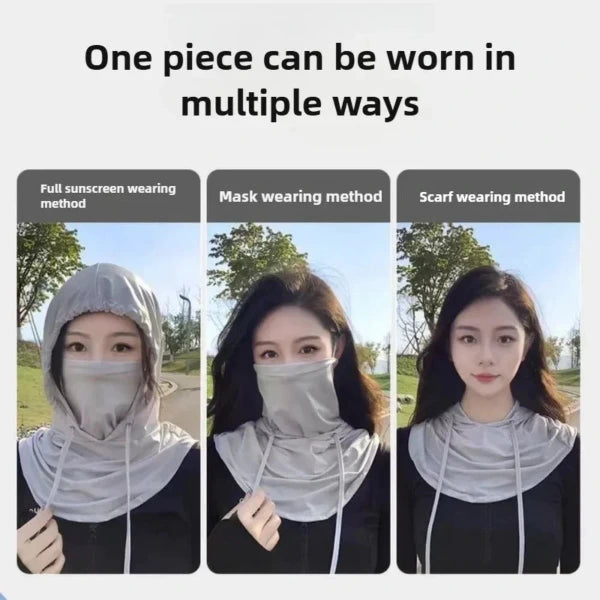 Balaclava Face Mask Sun/UV Protection Breathable Long Neck Covers for Hooded Sun Hat Mask