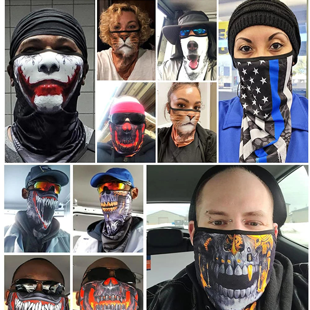 Skull BalaclavaFull Face Mask Neck Cover