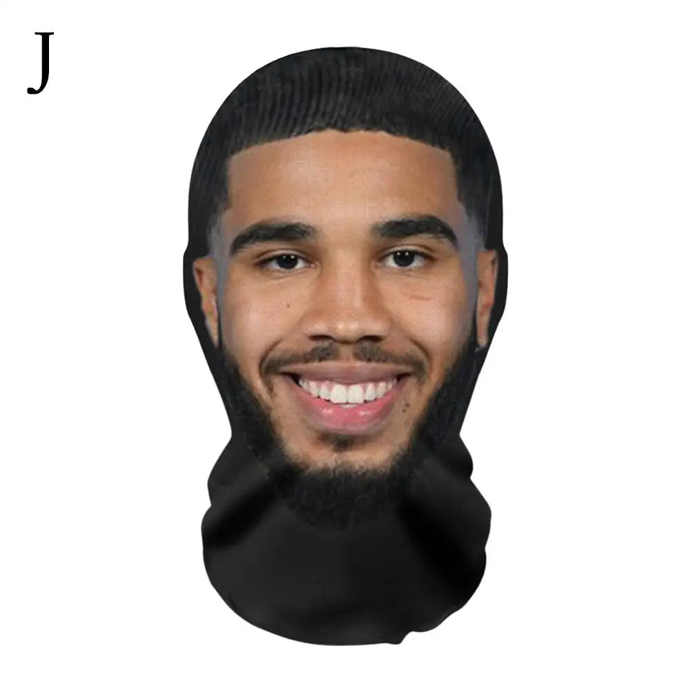 Balaclava Hat 3D Mask Facial Performance Parody Prank Headgear Seamless Kanye Face Mask NBA League Star Hop Hood Dropshipping