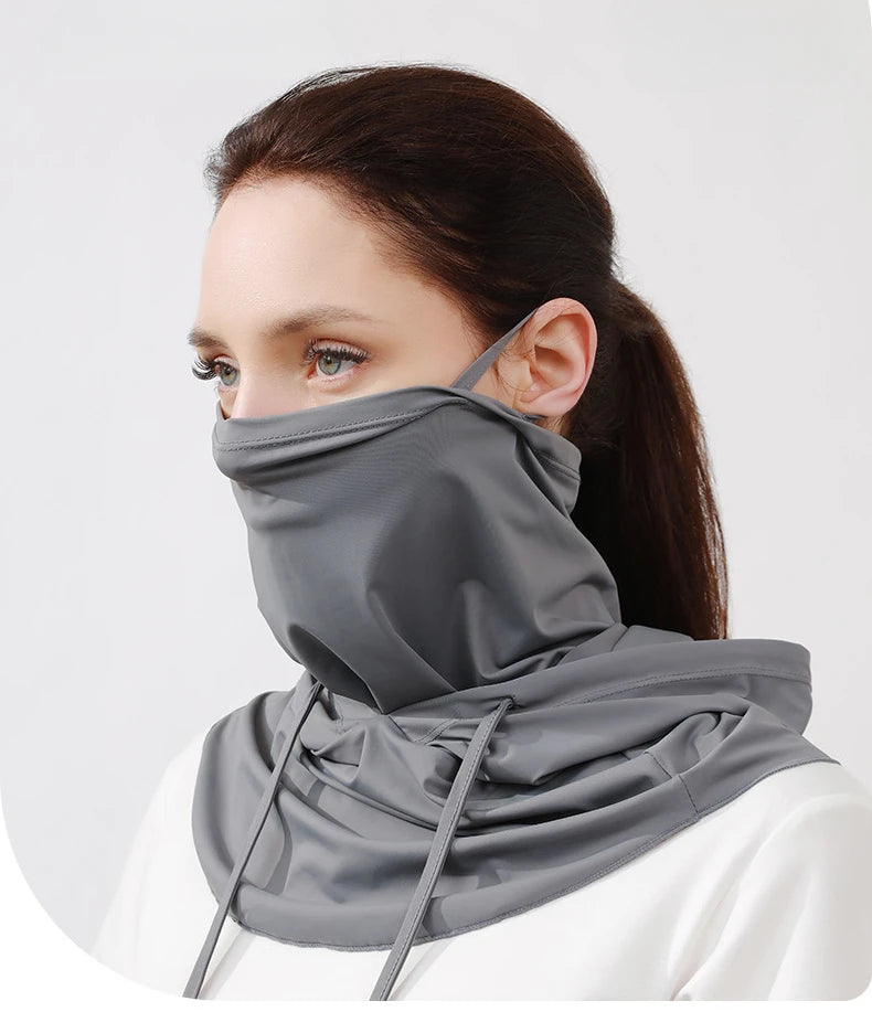 Balaclava Men Women Face Mask Sun/UV Protection Breathable Long Neck Covers for Cycling Motorcycle Fishing Hooded Sun hat mask