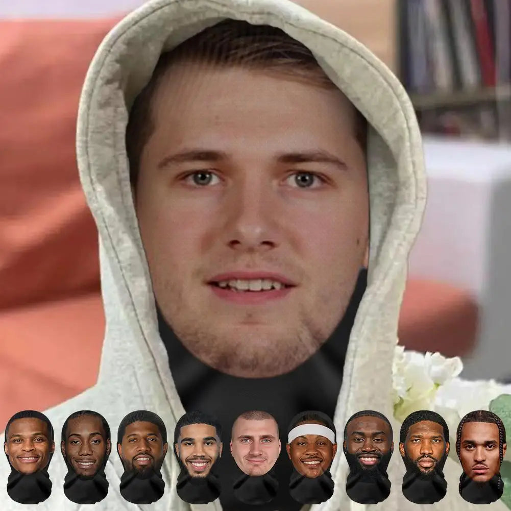 Balaclava Hat 3D Mask Facial Performance Parody Prank Headgear Seamless Kanye Face Mask NBA League Star Hop Hood Dropshipping