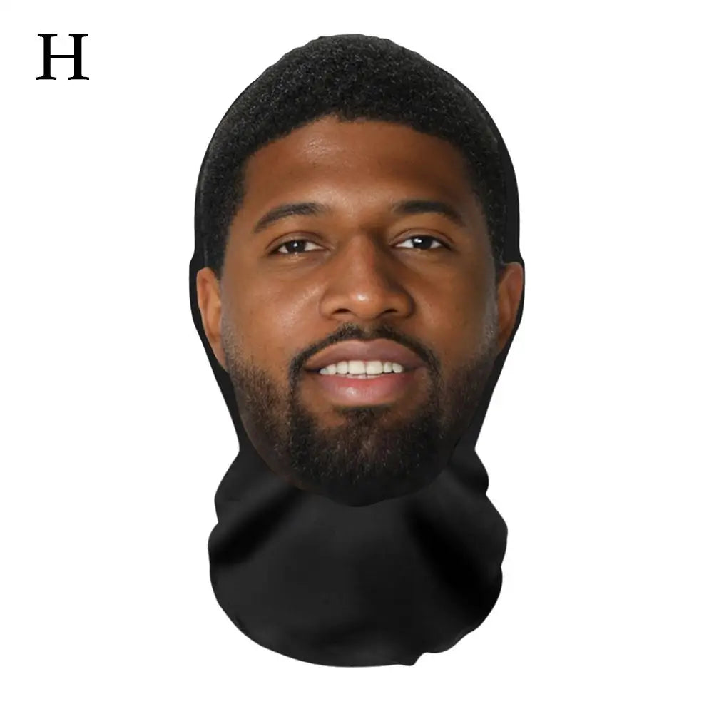 Balaclava Hat 3D Mask Facial Performance Parody Prank Headgear Seamless Kanye Face Mask NBA League Star Hop Hood Dropshipping