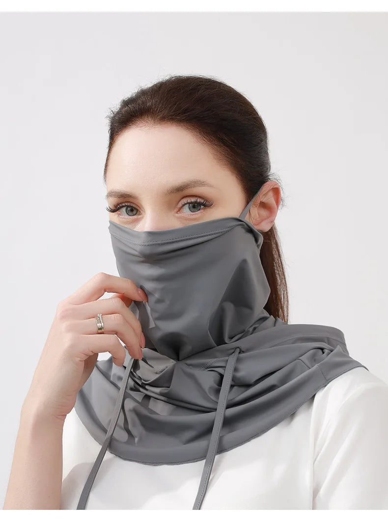 Balaclava Men Women Face Mask Sun/UV Protection Breathable Long Neck Covers for Cycling Motorcycle Fishing Hooded Sun hat mask