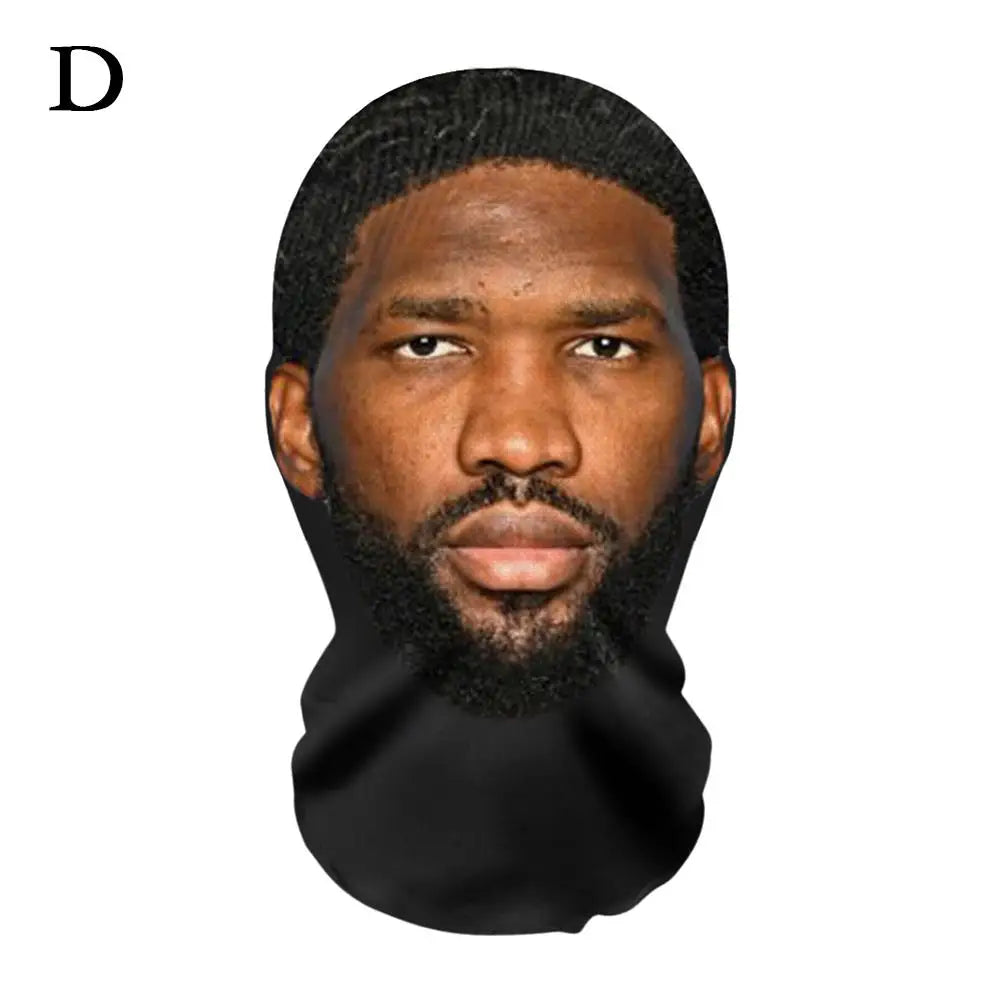 Balaclava Hat 3D Mask Facial Performance Parody Prank Headgear Seamless Kanye Face Mask NBA League Star Hop Hood Dropshipping