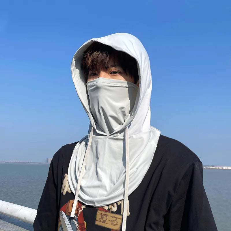 Balaclava Men Women Face Mask Sun/UV Protection Breathable Long Neck Covers for Cycling Motorcycle Fishing Hooded Sun hat mask