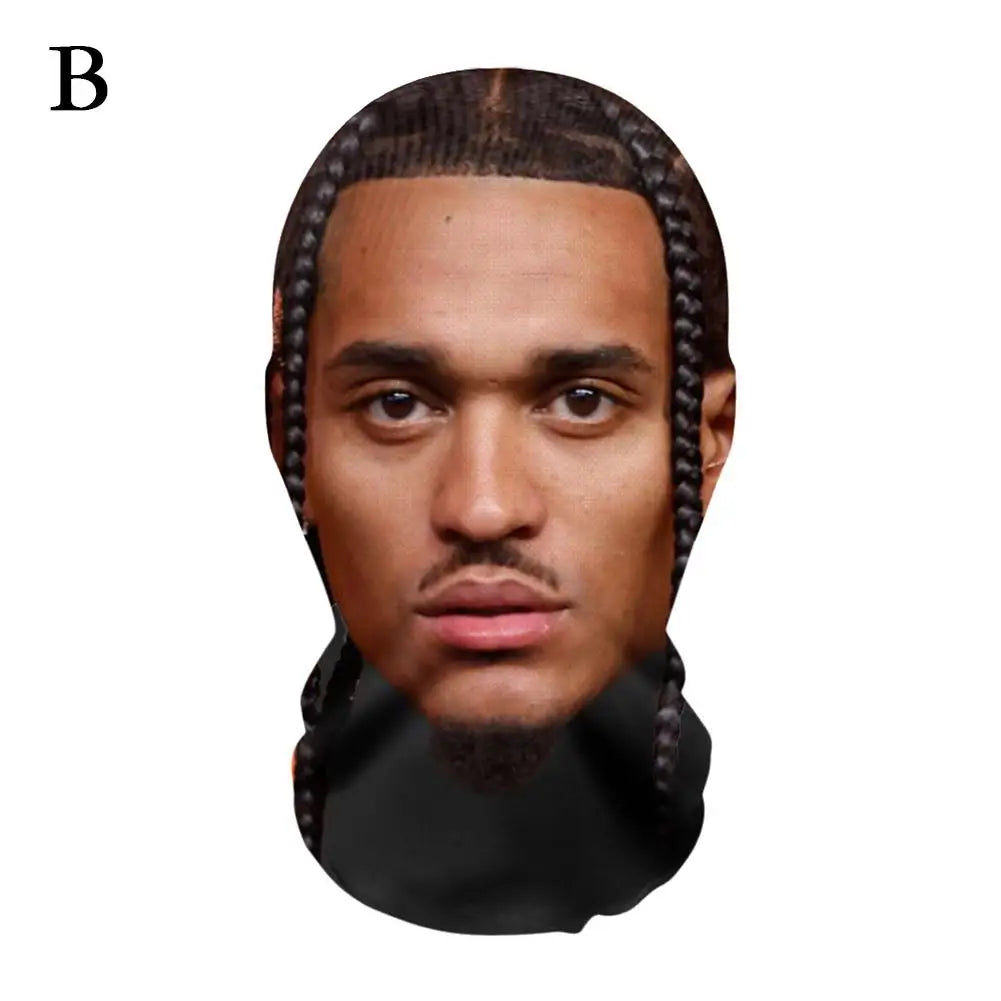 Balaclava Hat 3D Mask Facial Performance Parody Prank Headgear Seamless Kanye Face Mask NBA League Star Hop Hood Dropshipping