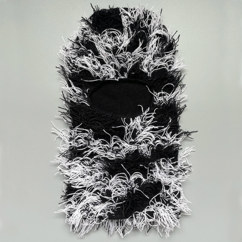 Balaclava Distressed Knitted Full Face Ski Mask for Men Women Beanies Hats Skullies Camouflage Winter Warm Bonnet Windproof Hats
