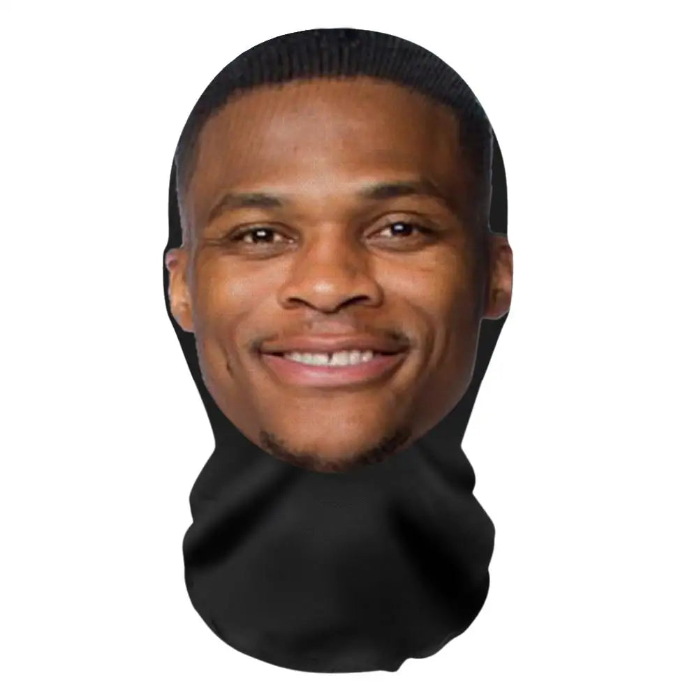 Balaclava Hat 3D Mask Facial Performance Parody Prank Headgear Seamless Kanye Face Mask NBA League Star Hop Hood Dropshipping