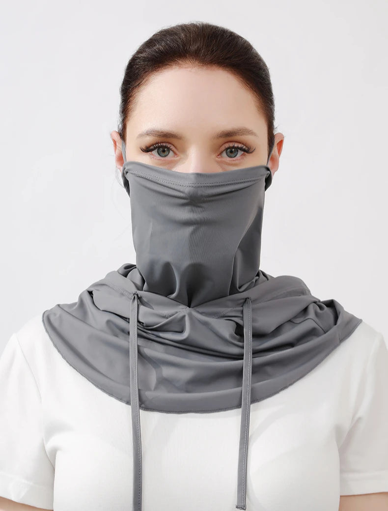Balaclava Men Women Face Mask Sun/UV Protection Breathable Long Neck Covers for Cycling Motorcycle Fishing Hooded Sun hat mask