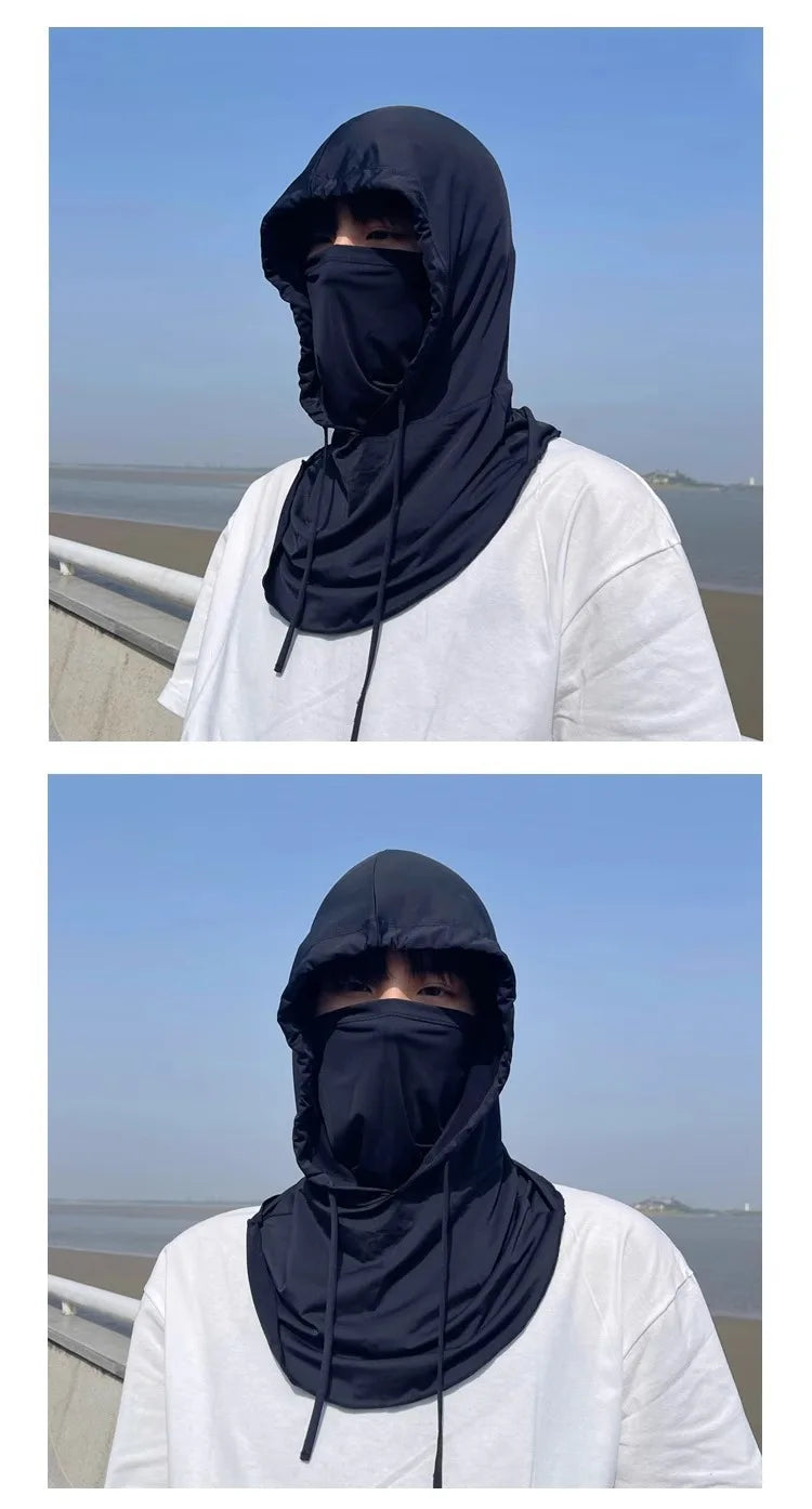 Balaclava Men Women Face Mask Sun/UV Protection Breathable Long Neck Covers for Cycling Motorcycle Fishing Hooded Sun hat mask