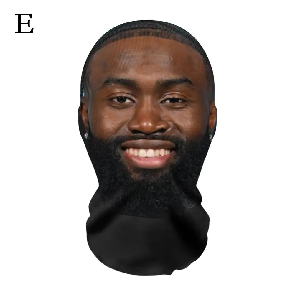 Balaclava Hat 3D Mask Facial Performance Parody Prank Headgear Seamless Kanye Face Mask NBA League Star Hop Hood Dropshipping