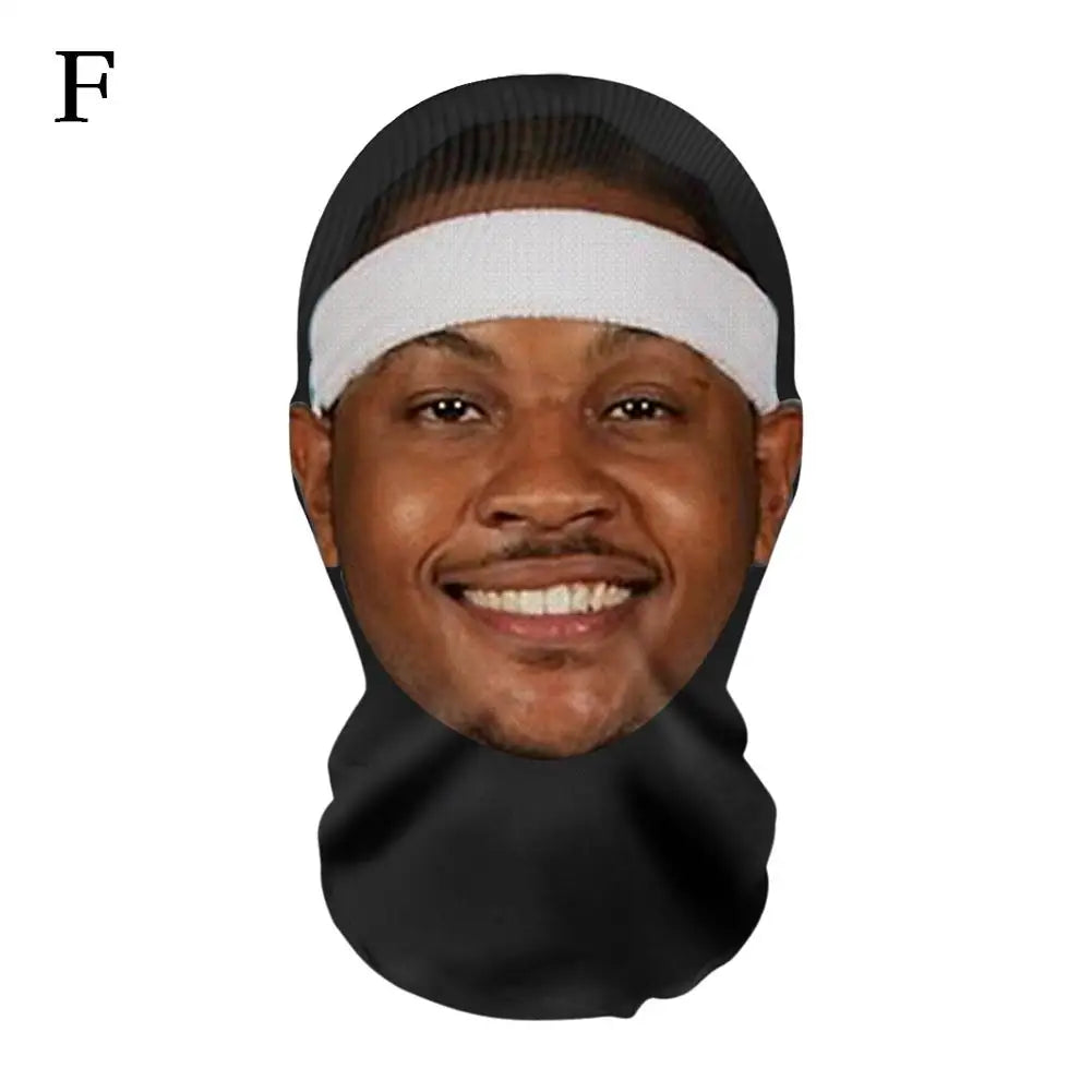 Balaclava Hat 3D Mask Facial Performance Parody Prank Headgear Seamless Kanye Face Mask NBA League Star Hop Hood Dropshipping