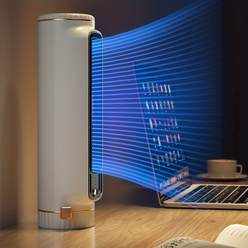 Quiet 3-Speed Portable Fan - USB Rechargeable with 8-Hour Cool Airflow