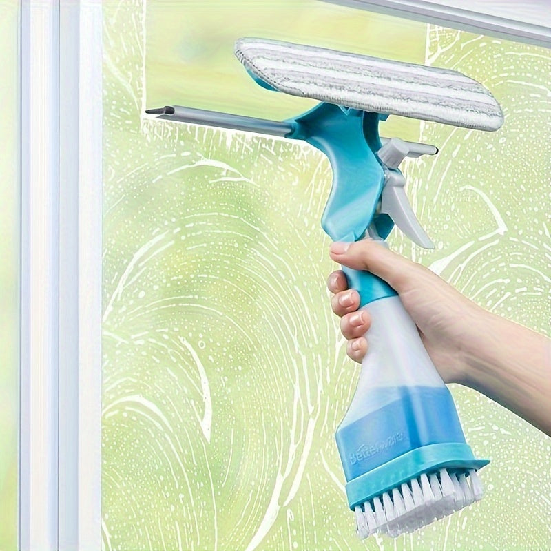 4-in-1 Glass Cleaner Brush, Multipurpose Window Cleaner
